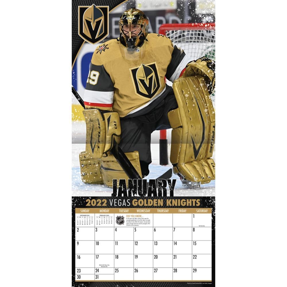 Vegas Golden Knights MarcAndre Fleury 2022 Wall Calendar ...
