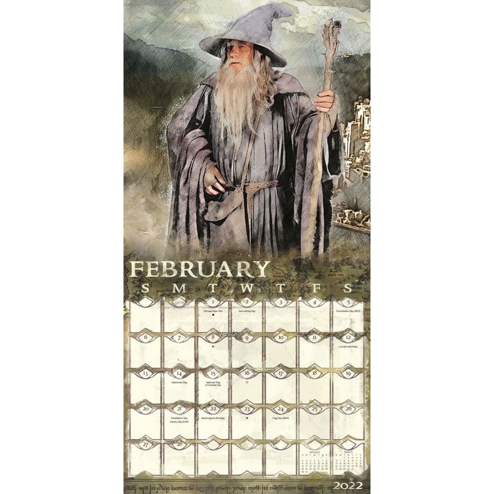 Lord Of The Rings Calendar 2022 Lord Of The Rings 2022 Wall Calendar - Calendars.com