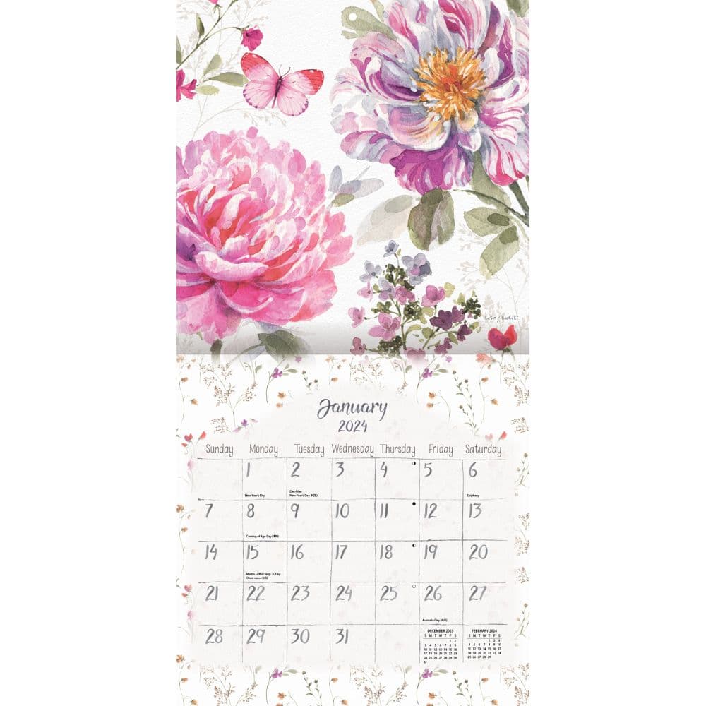 Watercolor Wonder 2024 Wall Calendar