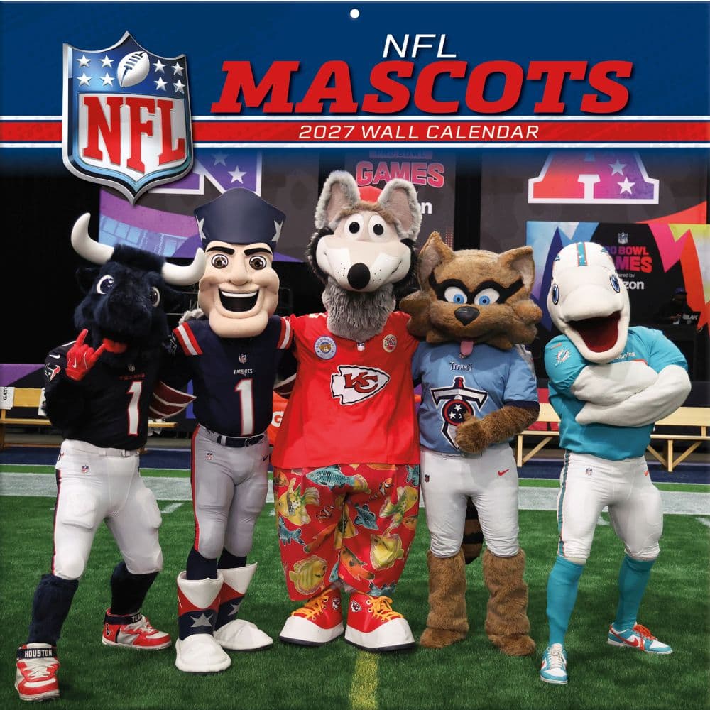 image NFL Mascots 2027 Wall Calendar Main Product Image