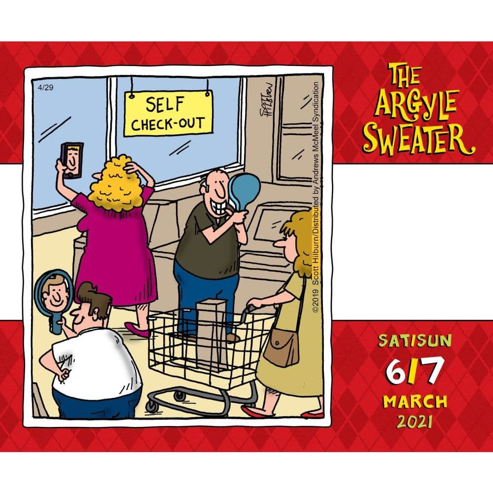 Argyle Sweater Desk Calendar