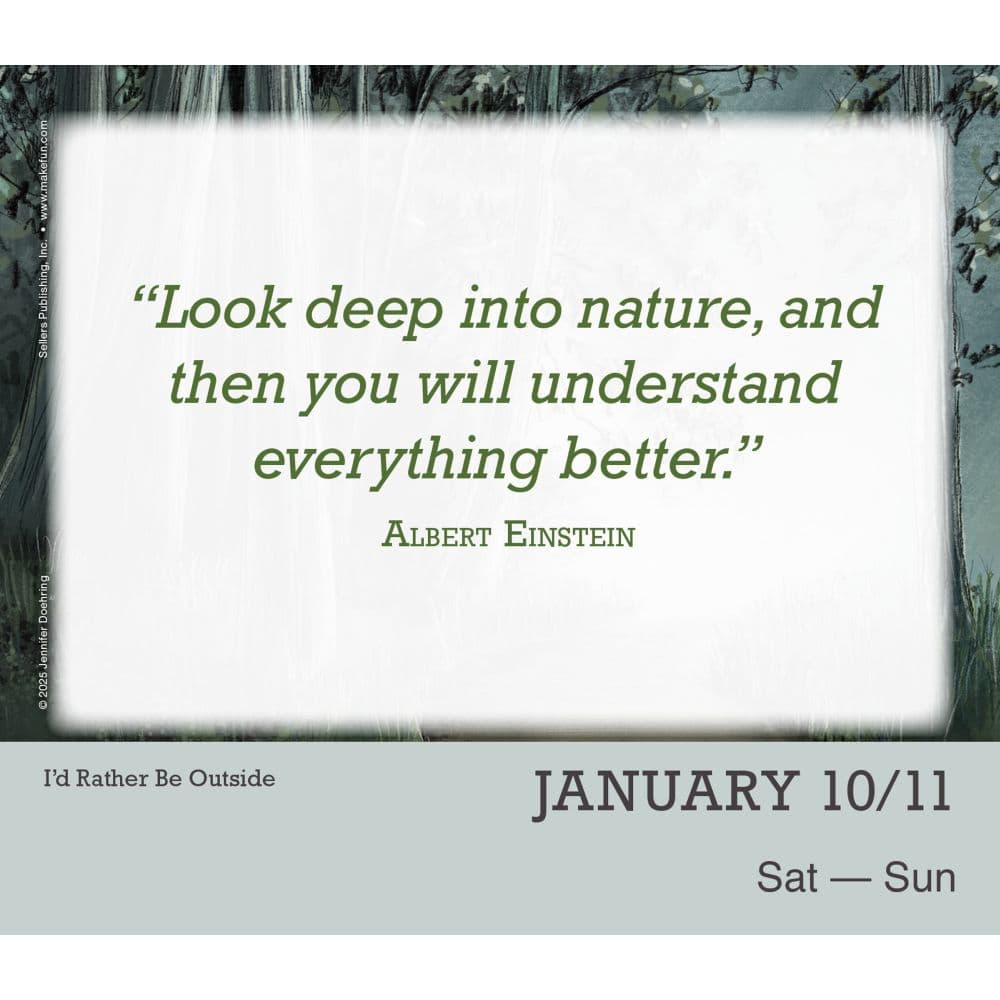 I&#39;d Rather Be Outside 2026 Desk Calendar Second Alternate Image