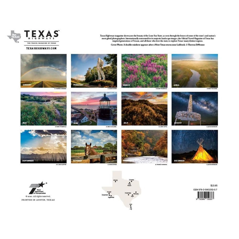 Texas Highways Wall Calendar