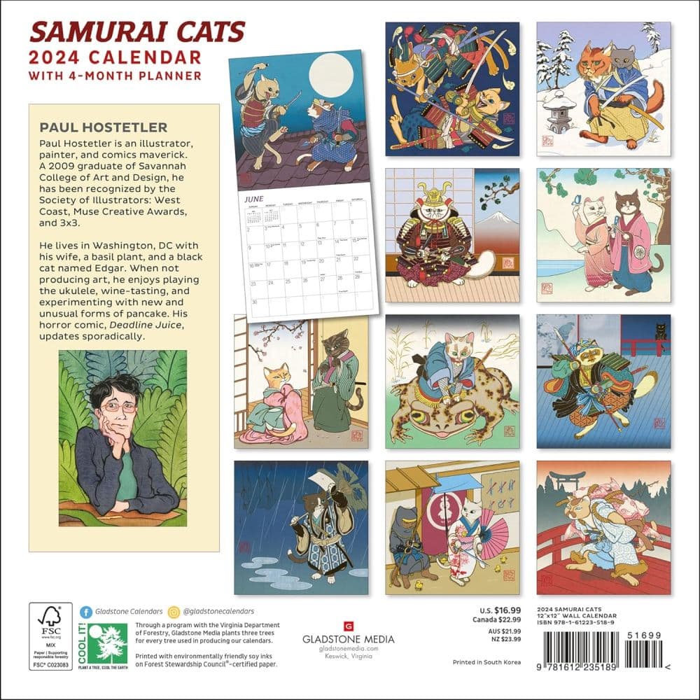Samurai Cats 2024 Wall Calendar First Alternate Image width=&quot;1000&quot; height=&quot;1000&quot;