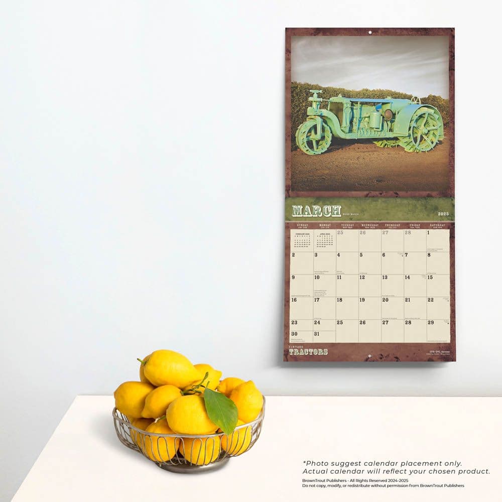 Tractors Vintage 2025 Wall Calendar Fourth Alternate Image