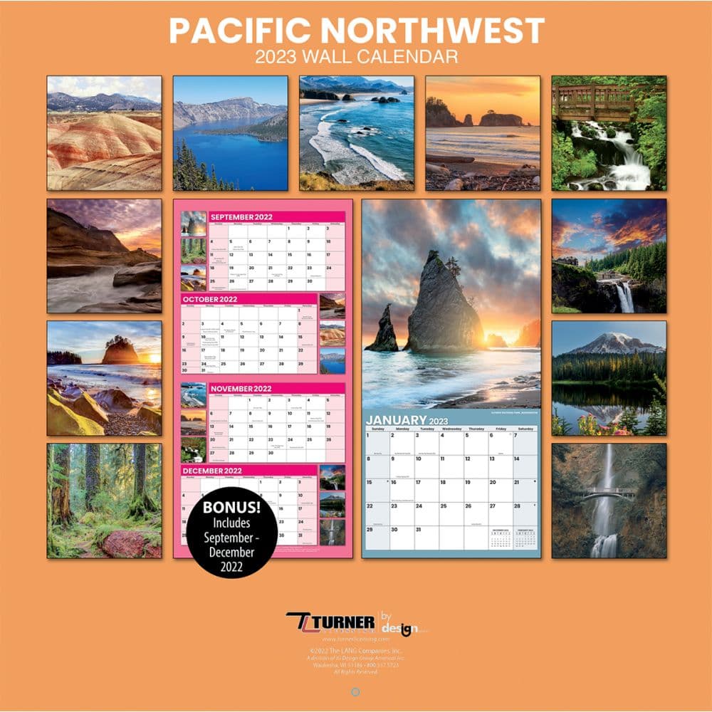 Pacific Northwest 2023 Wall Calendar - Calendars.com