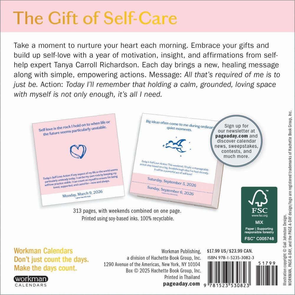 Year of Self Love 2026 Desk Calendar First Alternate Image