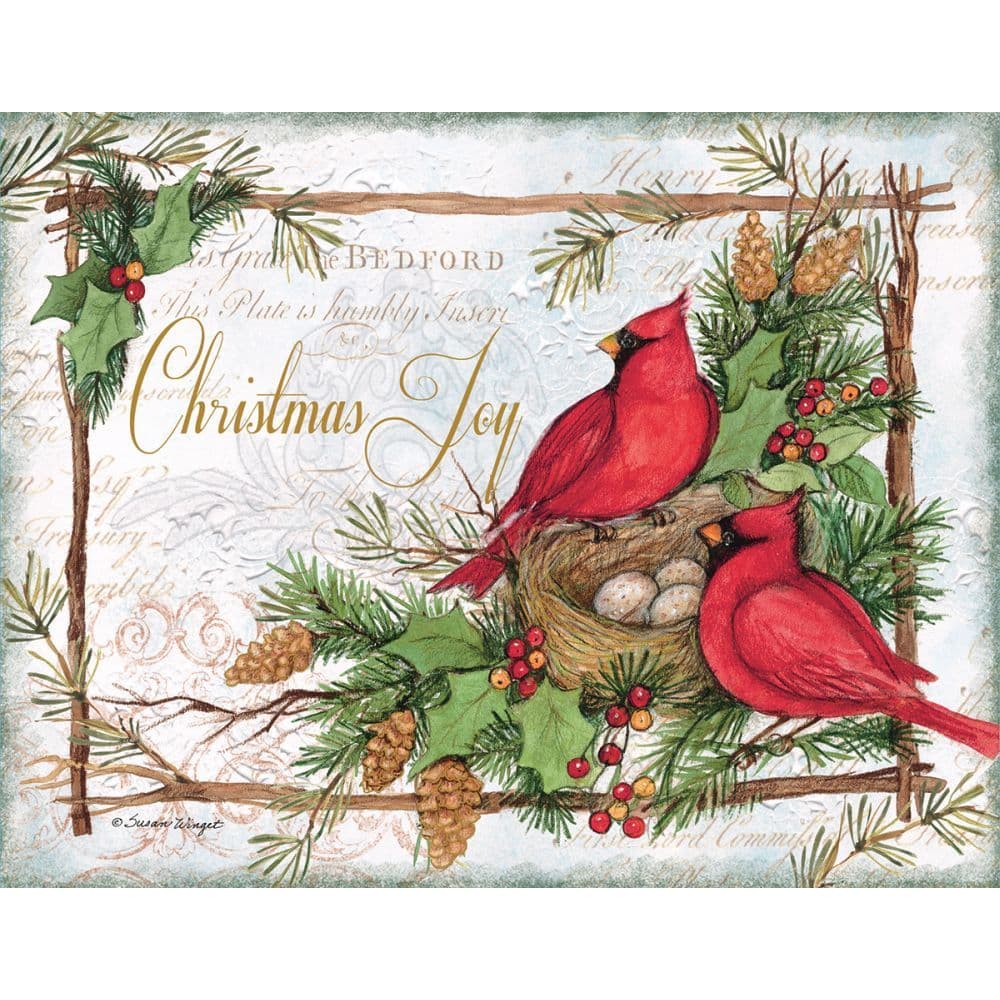 Cardinal Christmas Assorted Boxed Christmas Cards by Susan Winget