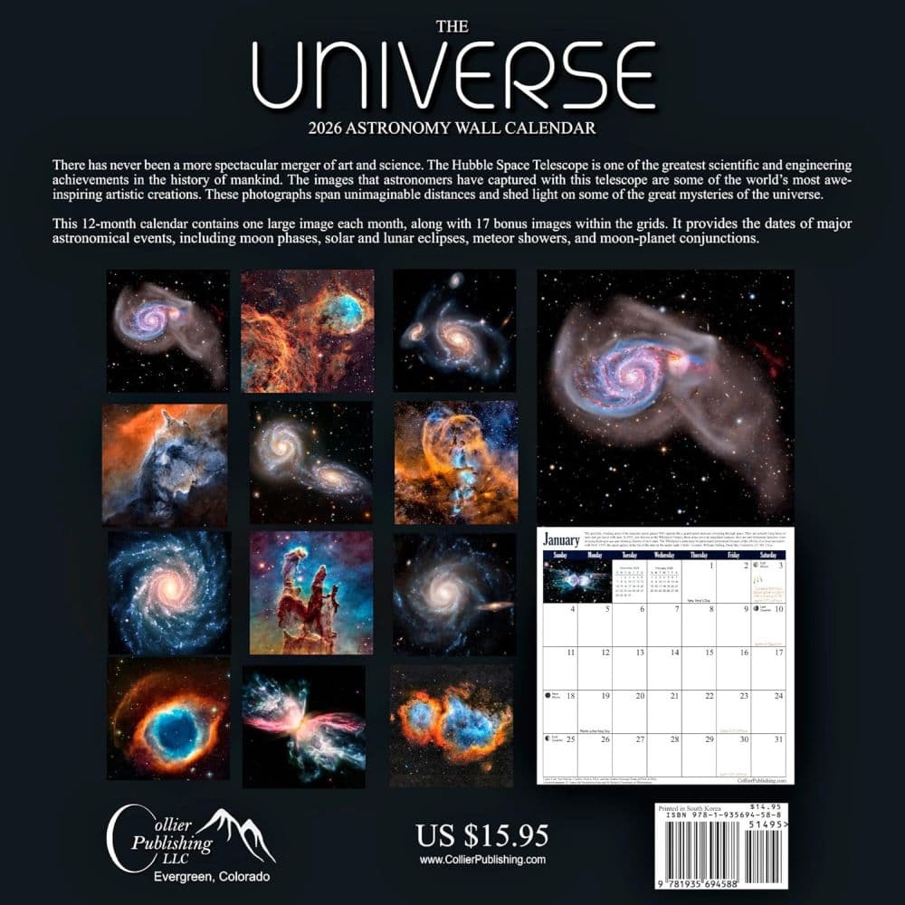 Universe Astronomy 2026 Wall Calendar First Alternate Image