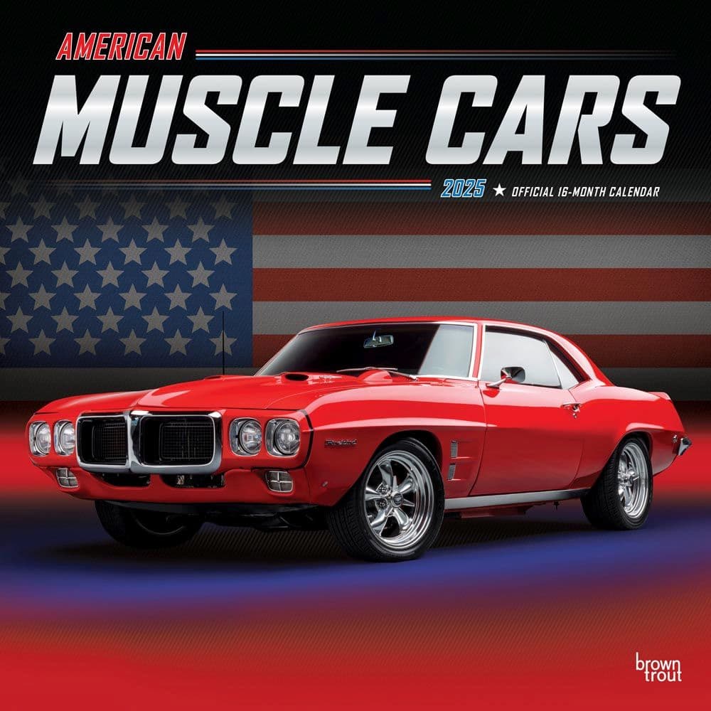 American Muscle Cars 2025 Wall Calendar