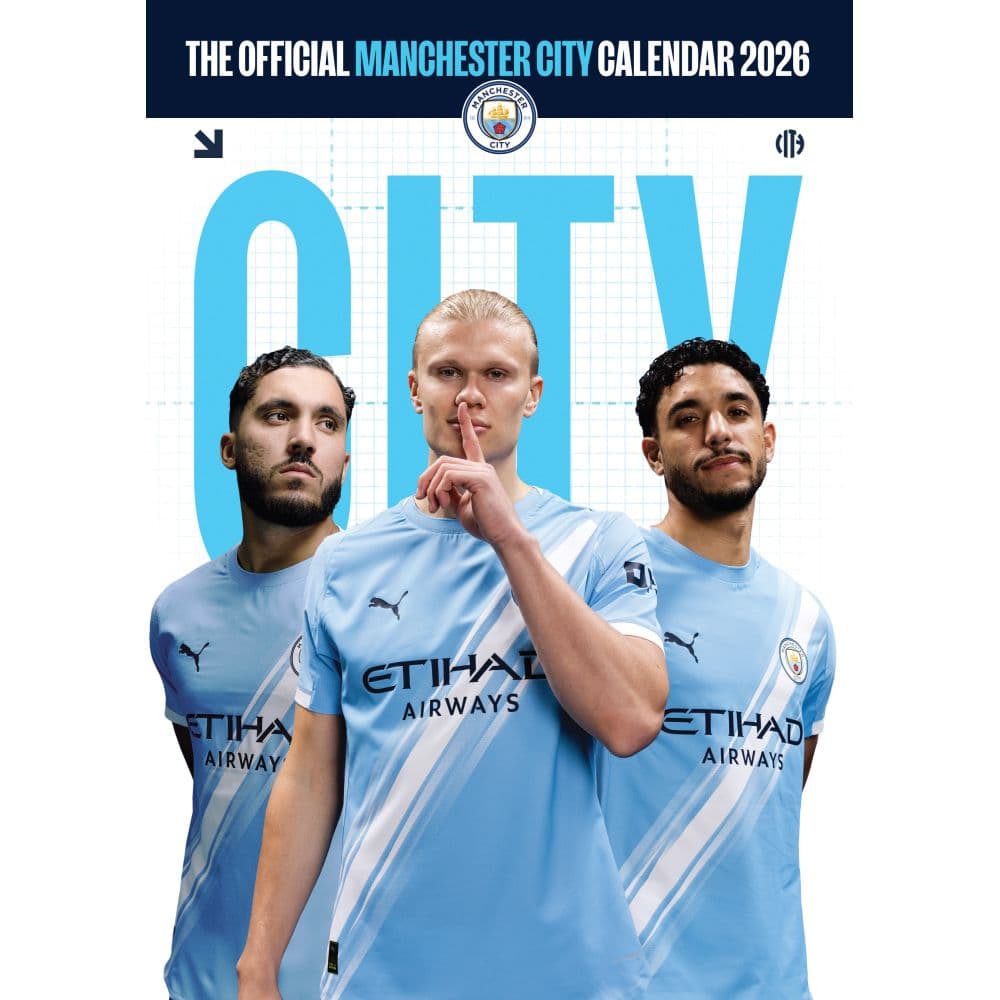 Manchester City FC Poster 2026 Wall Calendar Main Product Image