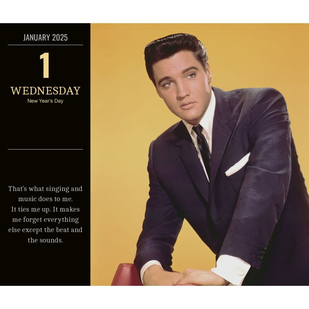 Elvis 2025 Desk Calendar Second Alternate Image width=&quot;1000&quot; height=&quot;1000&quot;