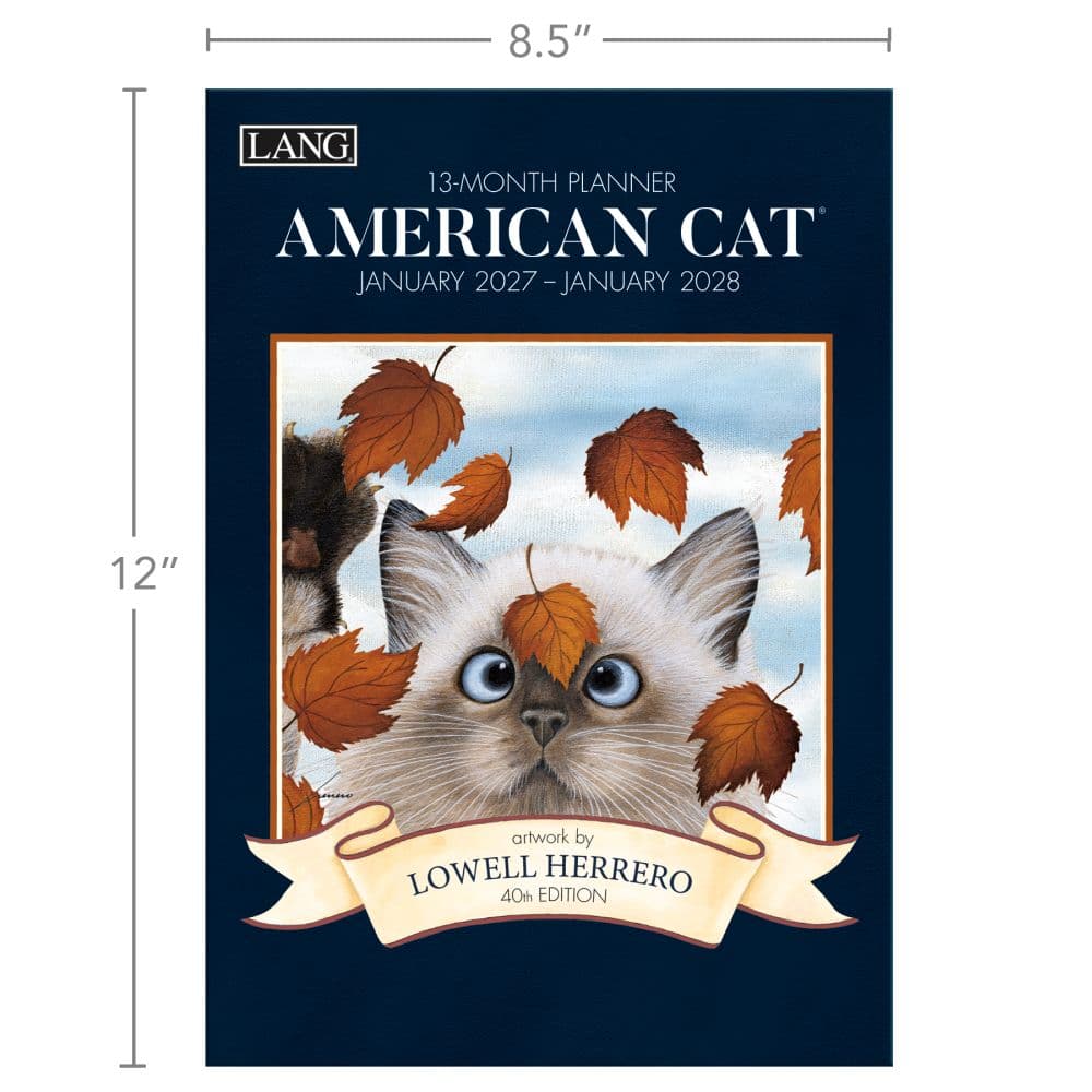 American Cat 2027 Monthly Planner by Lowell Herrero Fifth Alternate Image
