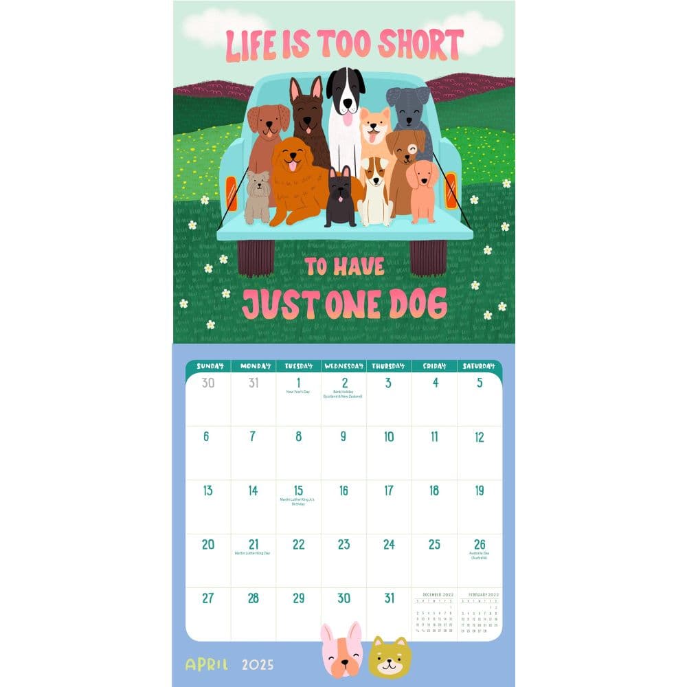 Dog Mom 2025 Wall Calendar First Alternate Image width="1000" height="1000"