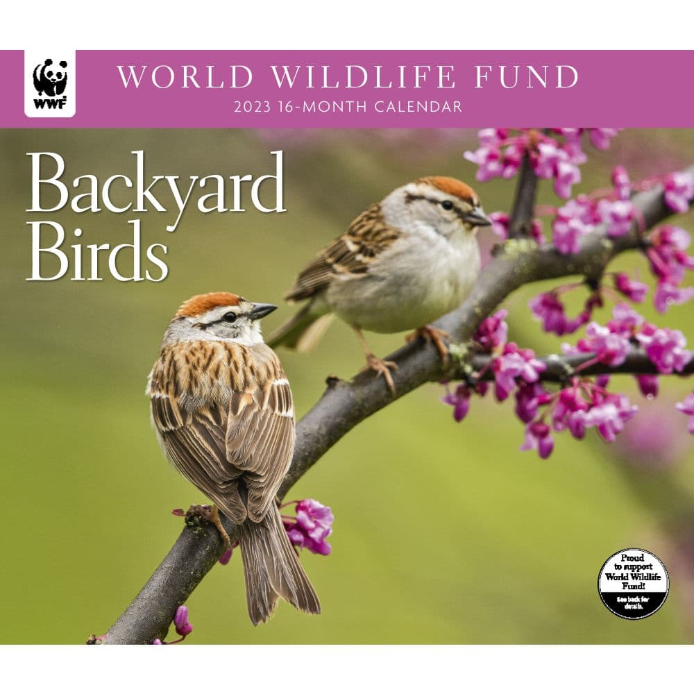 Calendar Ink Backyard Birds WWF 2023 Wall Calendar