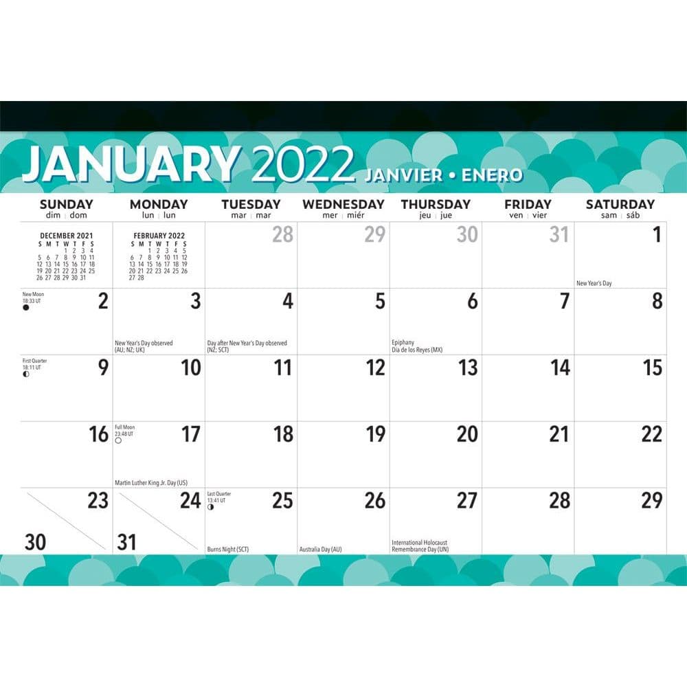 large print 2022 desk pad calendarscom