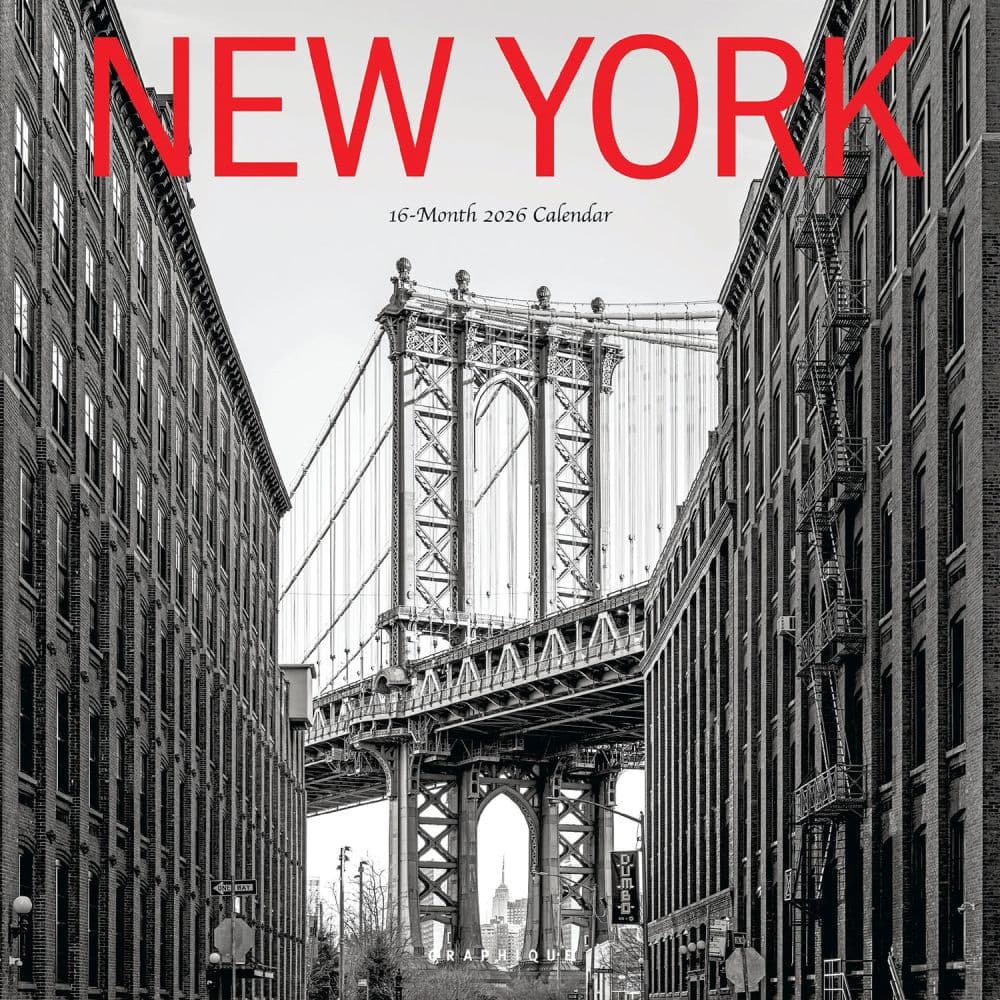 New York 2026 Wall Calendar  Main Image