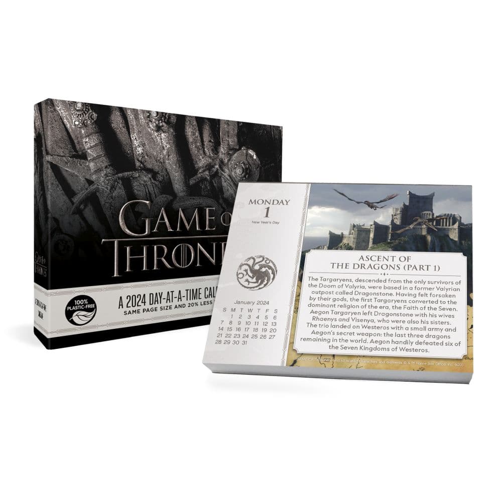 Game of Thrones 2024 Desk Calendar Main Product Image width=&quot;1000&quot; height=&quot;1000&quot;