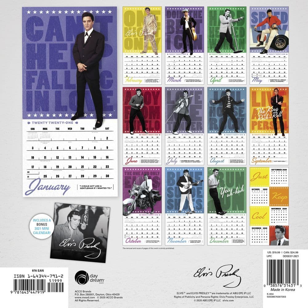 Elvis Special Ed Wall Calendar