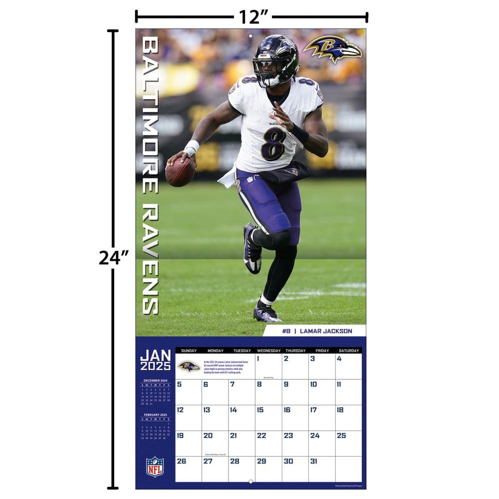 NFL Elite 2025 Wall Calendar Fifth Alternate Image