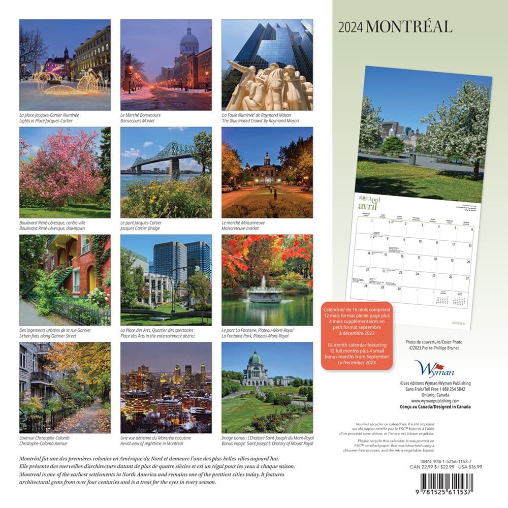 Montreal 2024 Wall Calendar