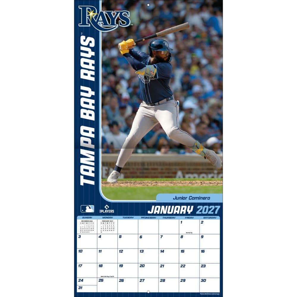 MLB Tampa Bay Rays 2027 Wall Calendar Third Alternate Image