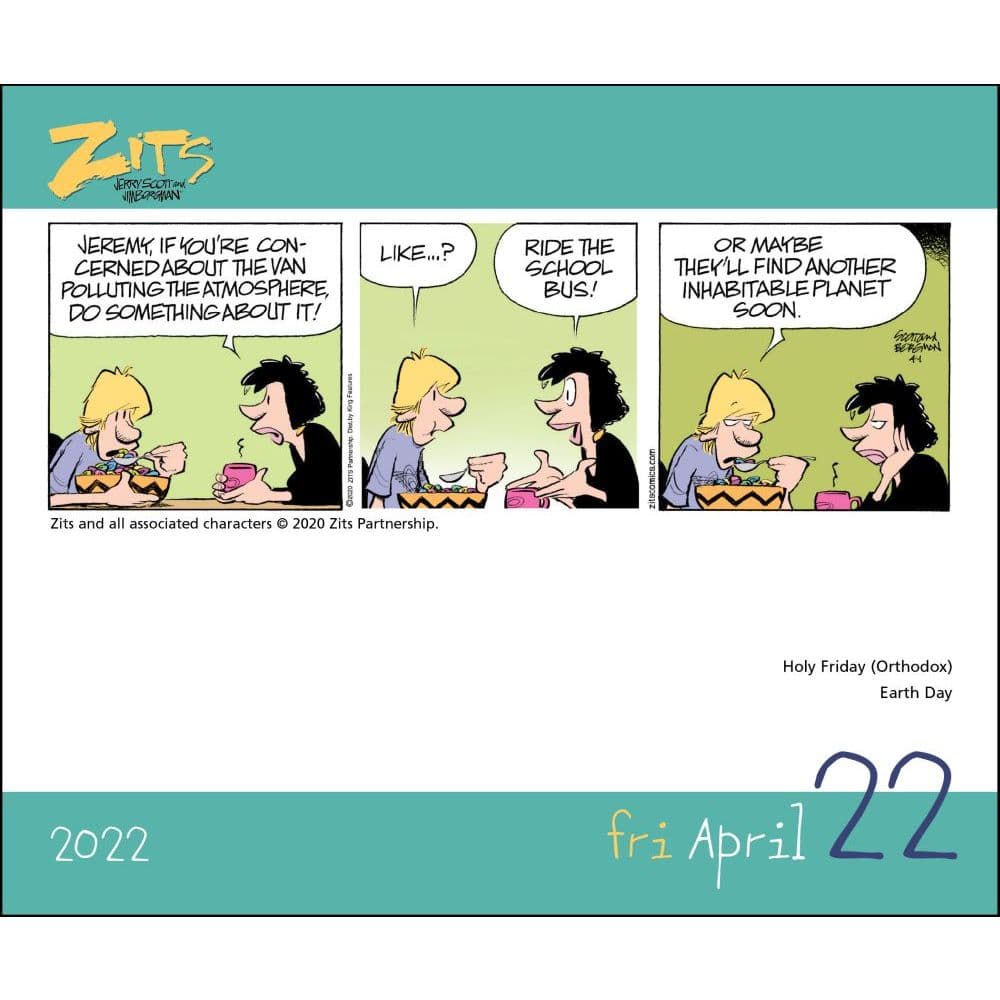 Zits 2022 Day-To-Day Calendar - Calendars.com