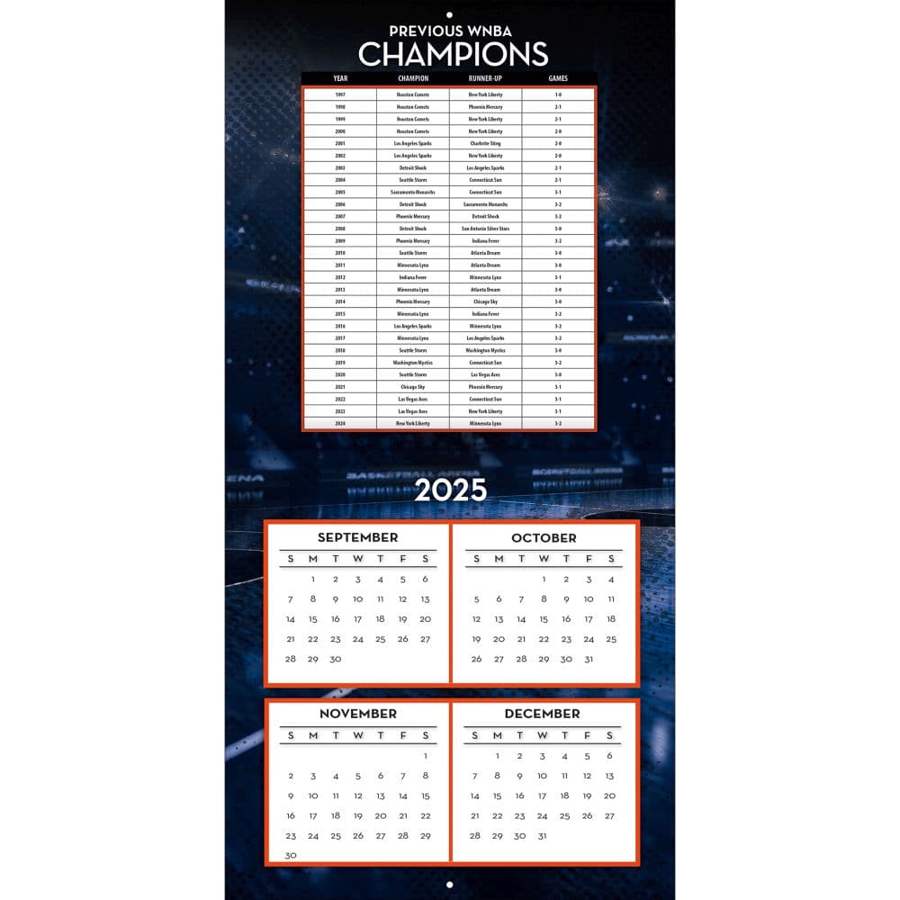 WNBA Elite 2026 Wall Calendar Second Alternate Image