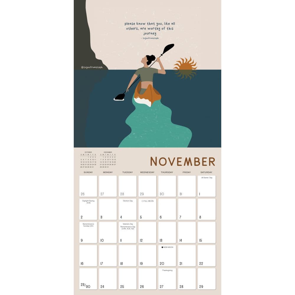 Grow with the Flow 2025 Wall Calendar by Steph Edwards