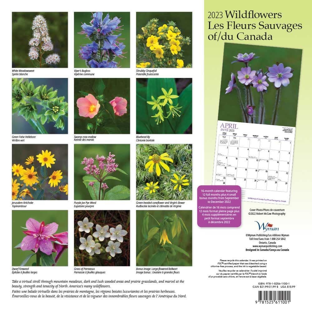 Calendrier Beaute 2023 Wildflowers 2023 Wall Calendar - Calendars.com