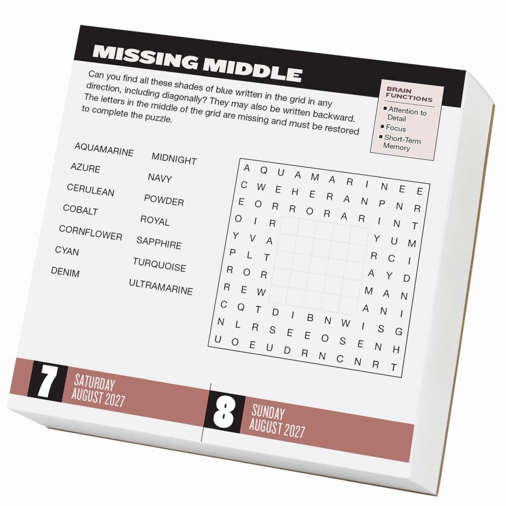 Brainpower Puzzles 2027 Page-A-Day Desk Calendar Second Alternate Image