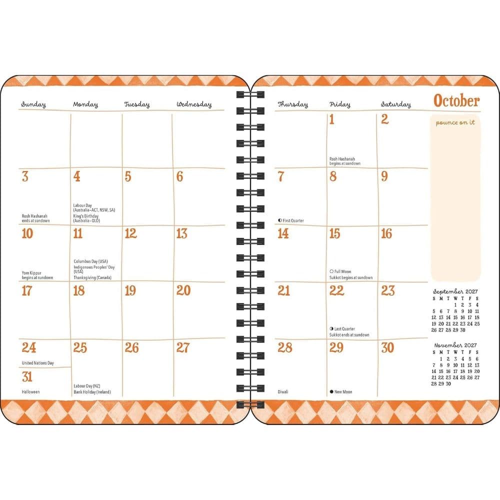 Diary of a Domestic Cat 2027 Monthly Planner by Sally Welchman Sixth Alternate Image