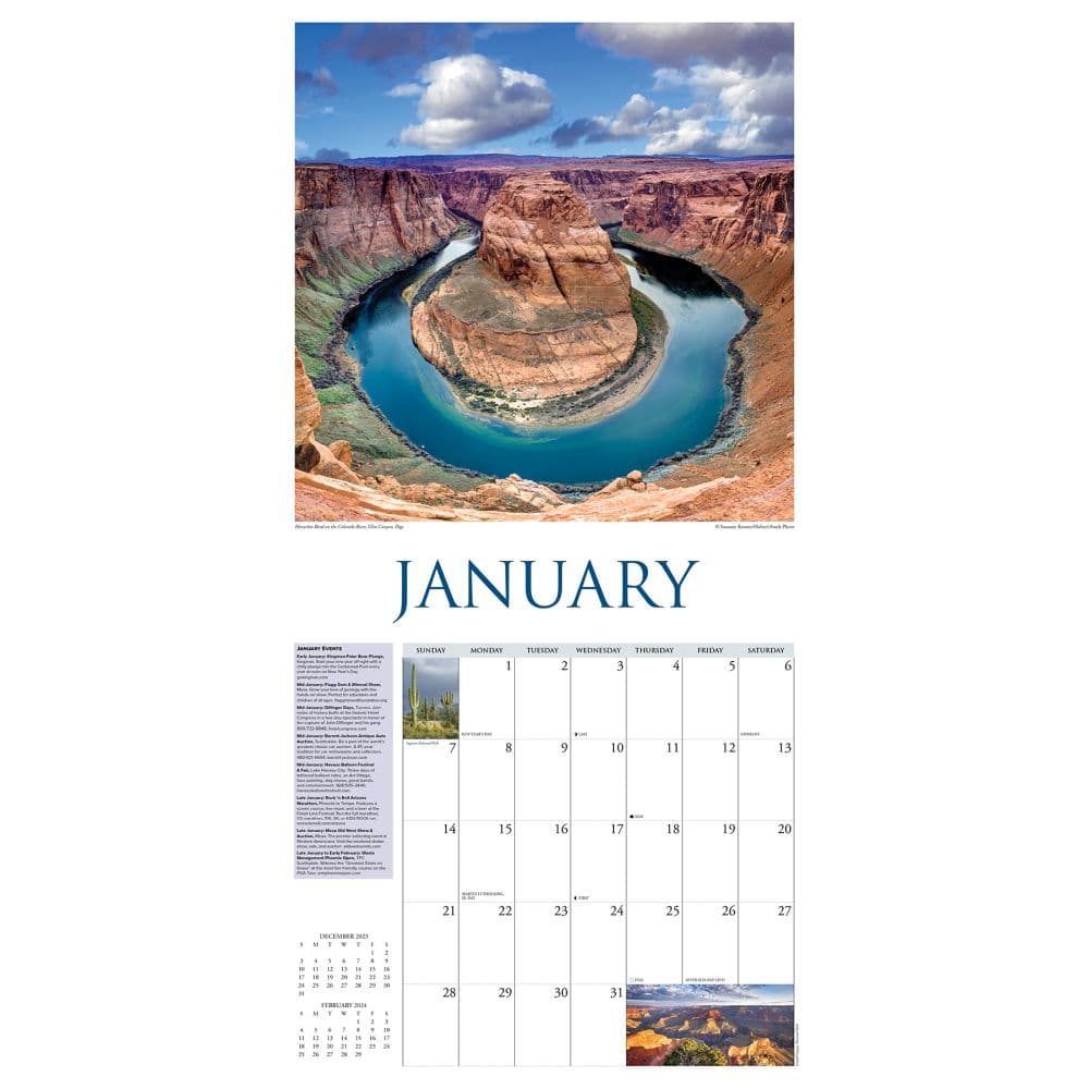 Arizona Travel & Events 2024 Wall Calendar