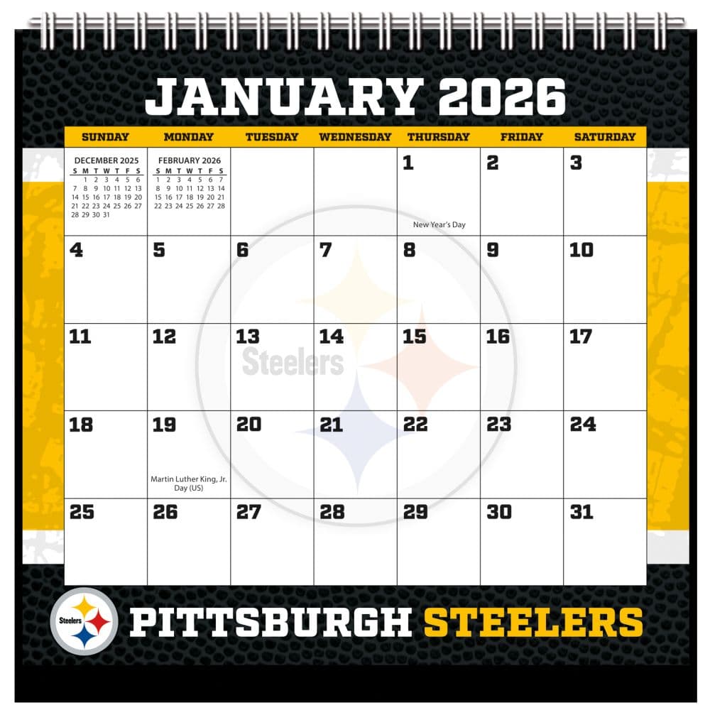 NFL Pittsburgh Steelers 2026 Easel Desk Calendar Main Product Image