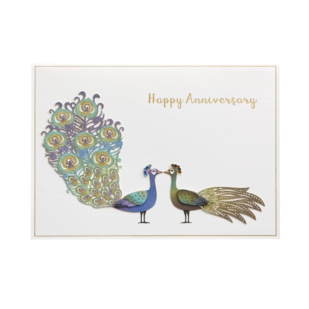 Peacocks Anniversary Card First Alternate Image width=&quot;1000&quot; height=&quot;1000&quot;