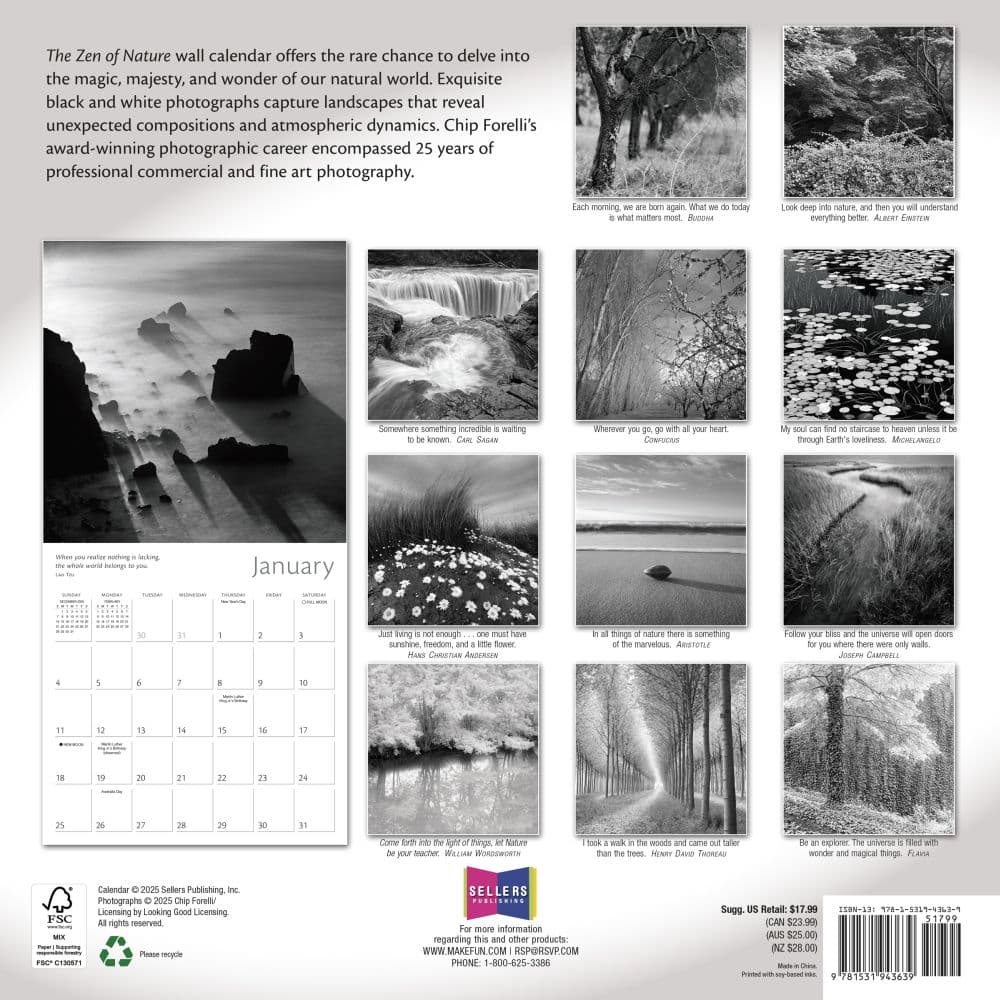Zen of Nature 2026 Wall Calendar First Alternate image