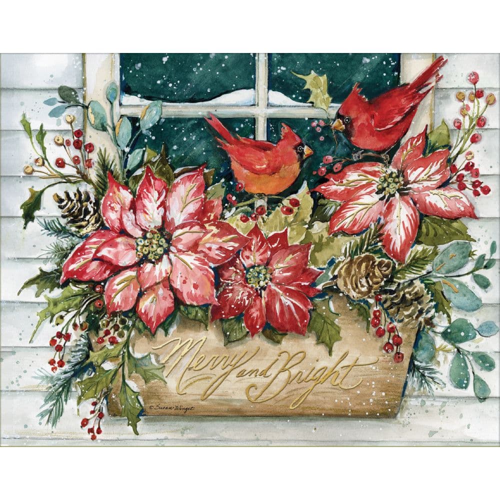 Merry And Bright Greetings Boxed Christmas Cards - Calendars.com