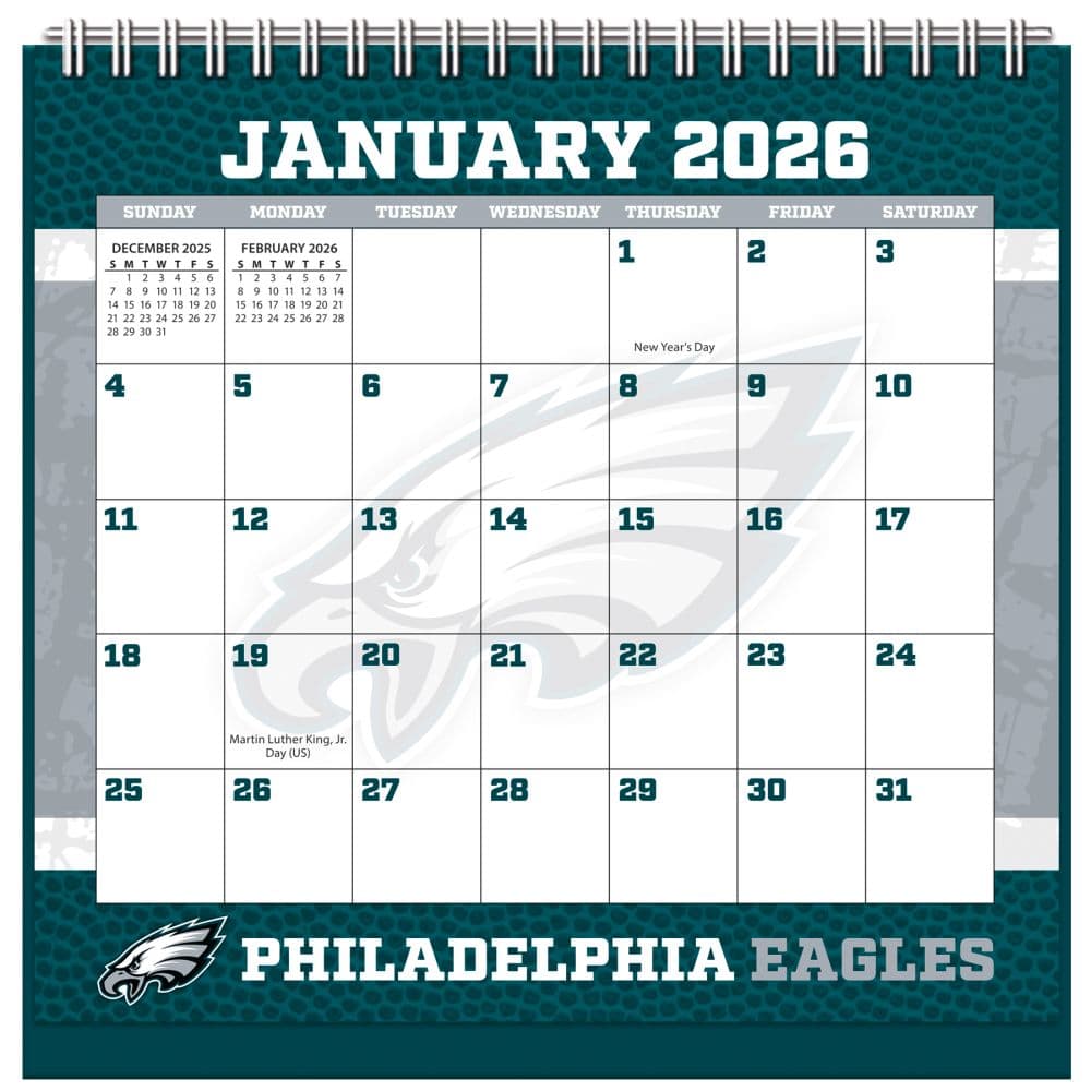NFL Philadelphia Eagles 2026 Easel Desk Calendar Main Product Image