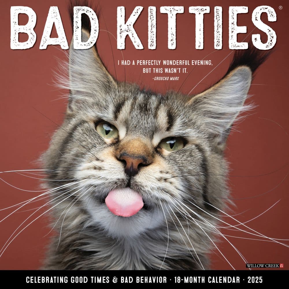 Just Bad Kitties 2025 Wall Calendar