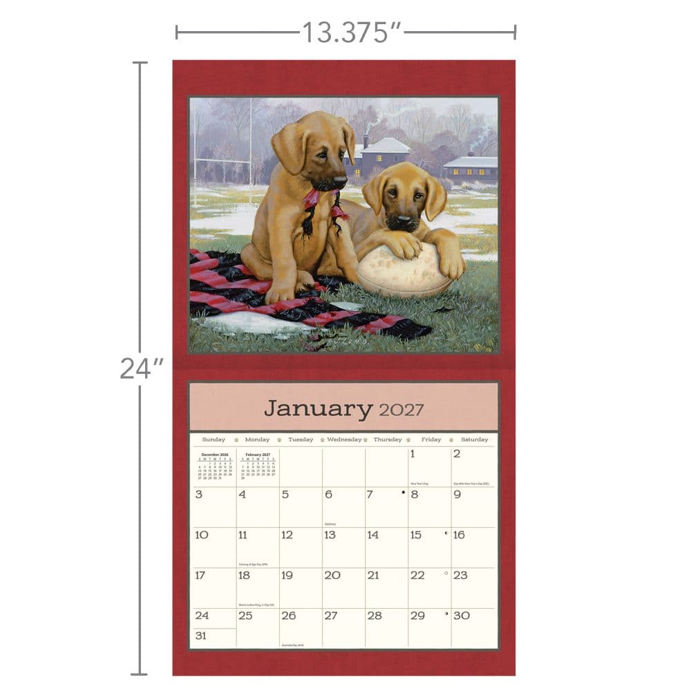 Puppy 2027 Wall Calendar by Jim Lamb Third Alternate Image