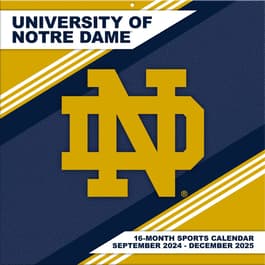 University of Notre Dame Fighting Irish 2025 Wall Calendar