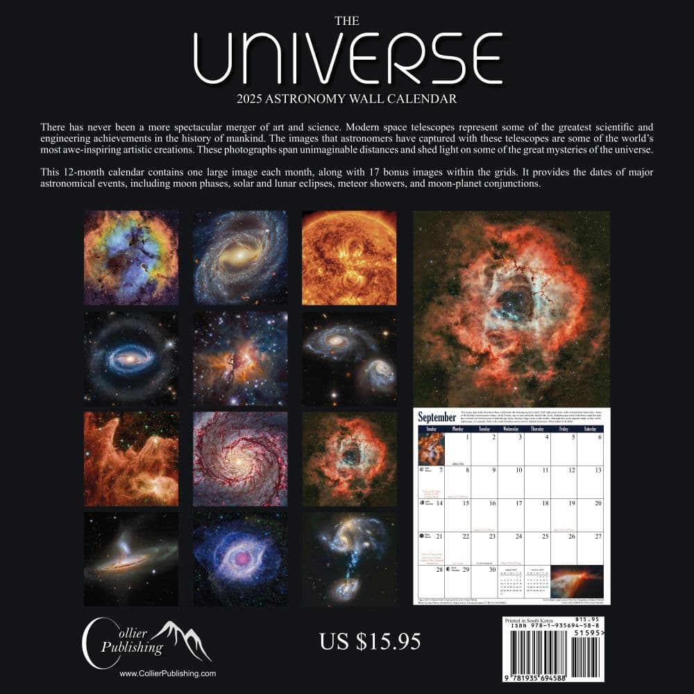 Universe Astronomy 2025 Wall Calendar First Alternate Image