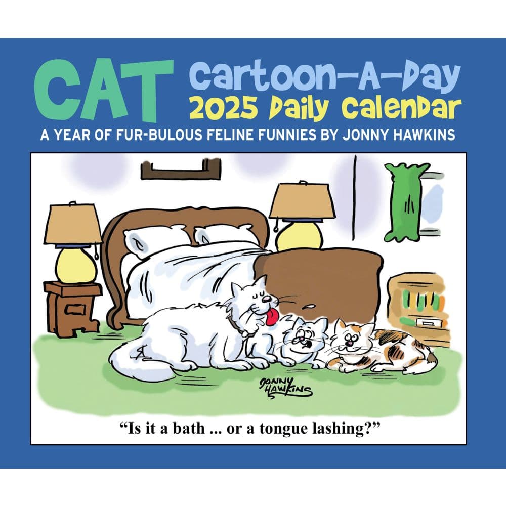 Cat Cartoon-A-Day 2025 Desk Calendar Main Image