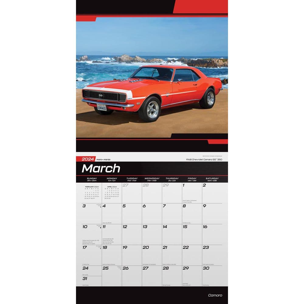 Camaro 2024 Wall Calendar Alternate Image 2