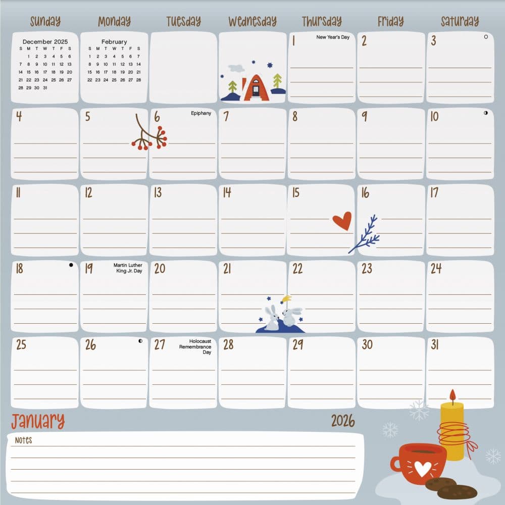 Family Design 2026 Magnetic Desk Calendar Second Alternate Image