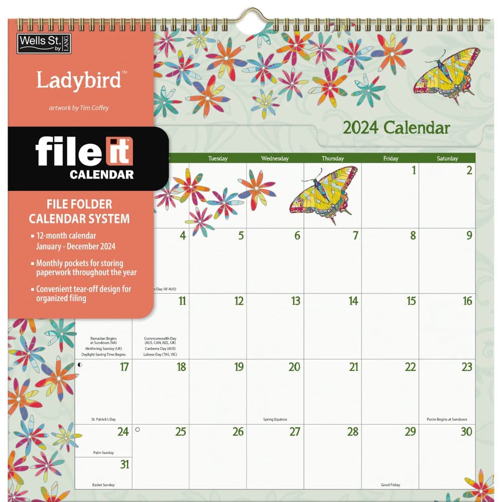 Ladybird File It 2024 Wall Calendar - Calendars.com