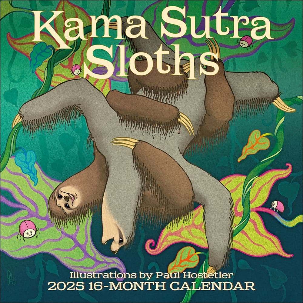 Kama Sutra Sloths 2025 Wall Calendar Main Image