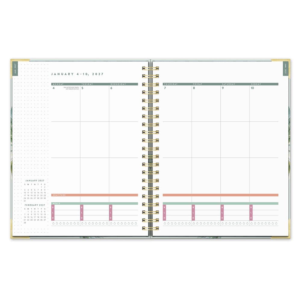 Bella Flora 2027 Deluxe Extra-Large Spiral Planner Third Alternate Image