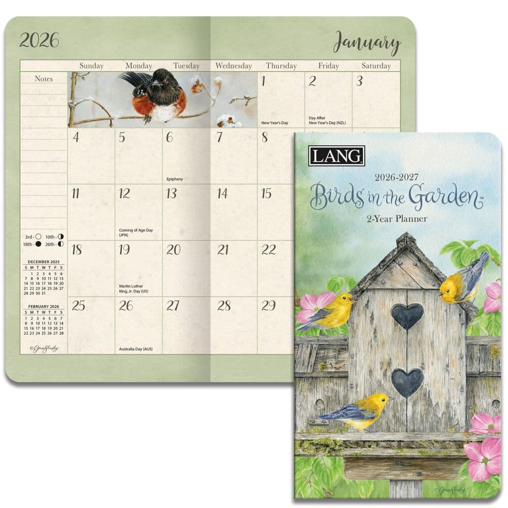 Birds In The Garden 2 Year 2026 Pocket Planner_ALT2