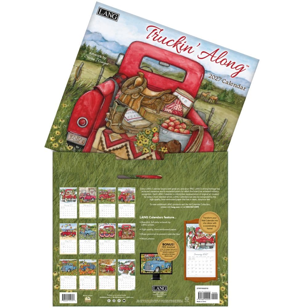 Truckin Along 2027 Wall Calendar by Susan Winget Fourth Alternate Image